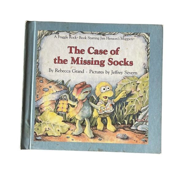 Fraggle Rock Book Hard Cover Childrens Vintage 80s Case Of The Missing Socks - Picture 1 of 6
